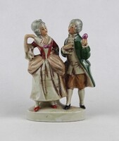 1V121 Lippelsdorf GDR porcelán figura barokk szerelmespár