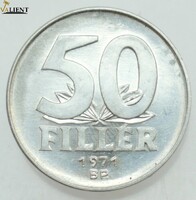 50 fillér 1971 gyönyörű állapotban "XF" Ritka évjárat Csak 50001 db. készült