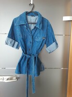 Olasz tec, Retro, hippi  Női farmer felső, ing, blúz, S-M-es méret