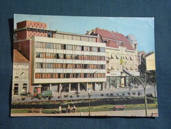 Képeslap,Nagykanizsa,Szabadság tér,gyógyszertár,szálló,presszó,utca látkép,részlet, 1966-
