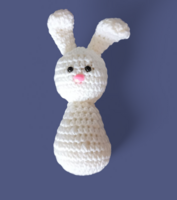 Horgolt nyuszi  fehér 14 cm-es