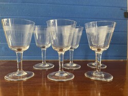 Szecessiós borospohár készlet