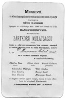 Meghívó: Az államilag segélyezett mechanikai szakiskola.... Budapest, 1896.