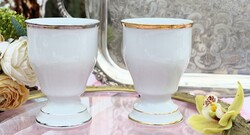 Altwien porcelain cup, goblet, drinking glass pair