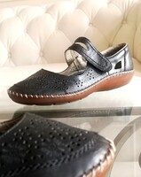 Rieker 39-es valódi bőr szandál, Wide fit