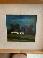 Szénási Mihály Monori tanya olajfestmény