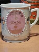 Porcelán emlékpohár 100-120 éves szép állapot.