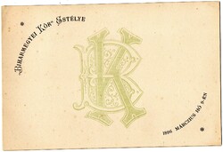 Meghívó: Biharmegyei Kör estélye, Budapest, 1896.