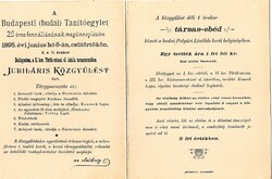 Meghívó: Budapesti Tanítóegylet 1895. évi közgyűlés.
