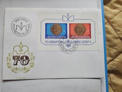 1976-os Liechtenstein blokk FDC kat.ár: 3,50€