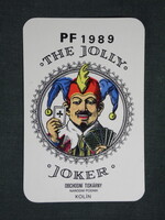 Kártyanaptár,Szlovákia,The Jolly Joker,1989   (9)