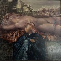 Herpai Zoltán: Petrarca c. nagy méretű akt festmény