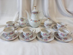 Henneberg német porcelán kávéskészlet 6 személyes
