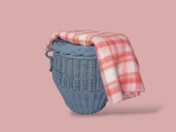 Vintage holland 100% gyapjú kockás takaró, 150*96 cm Kanapé fotel takaró Throw blanket