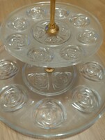 Torta tál üveg emeletes gyönyörű