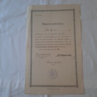 Pápai M. KIr. Állami Elemi Tanítóképző Intézet bizonyítványa továbbképző tanfolyamról   1929.