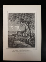 Szent Mihály temploma Sopronban - Hunfalvy - Rohbock acélmetszet, reprint