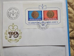 1976-os Liechtenstein blokk FDC kat.ár: 3,50€