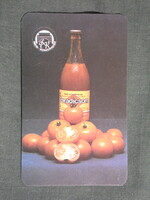 Kártyanaptár,Paradicsom ital,Paks konzervgyár,1989   (9)