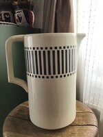 Antik nagy méretű art deco bécsi fajansz mosdó kancsó, repedezett