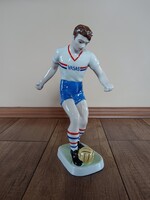 Régi Hollóházi porcelán focista Vasas