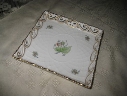 Herendi hecsedli  mintás  , áttört  tálka  15,5 x 15,5 cm , szép állapot