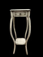 Vintage shabby fiókos polcos asztal posztamens