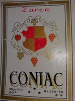 RÉGI - JUGOSZLÁVIA - ZAREA COGNAC KONYAK címke - GYŰJTŐI ÁLLAPOT a képek szerint
