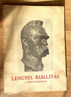 A Műcsarnokban rendezett Modern Lengyel Művészeti kiállítás tárgymutatója 1938 katalógus antikvár