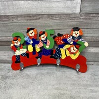 Retro bohócos ovis gyerek ruha akasztó, fogas