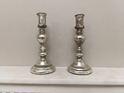 Antik gyertyatartó hutaüveg tépett huta üveg gyertya tartó XIX. század 858 1796