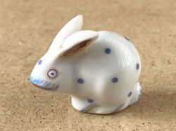 ANTIK, KICSI HERENDI PORCELÁN NYÚL, NYUSZI SZOBOR