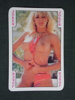 Kártyanaptár,trafik,ajándék üzlet,kártyalap,erotikus női akt modell ,1991   (9)