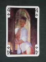 Kártyanaptár,trafik,ajándék üzlet,kártyalap,erotikus női akt modell ,1991   (9)