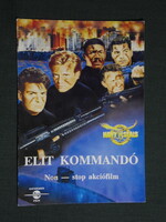 Kártyanaptár,trafik,ajándék üzlet,Elit Kommandó,Charlie Sheen ,1991   (9)