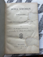 Márki Sándor: Dósa György és forradalma. Szalay József számára dedikált példány, Stéger Béla exlibr.