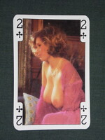 Kártyanaptár,trafik,ajándék üzlet,kártyalap,erotikus női akt modell ,1991   (9)
