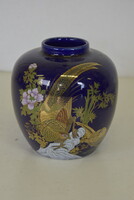 Japán kobalt kék porcelán váza F76
