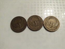BSZKRT small denomination ticket-coin 3 pcs. 1933.