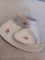 Hollóházi porcelán dohányzó készlet