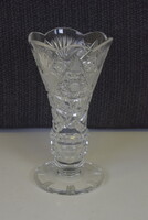 Csiszolt ólomüveg váza A116
