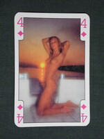 Kártyanaptár,trafik,ajándék üzlet,kártyalap,erotikus női akt modell ,1991   (9)