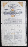 Magyar Takarékpénztárak Központi Jelzálogbankja községi kötvény 1000 korona 1909
