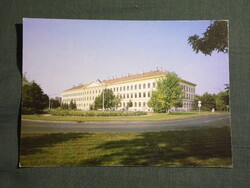 Képeslap,Orosháza,Táncsics gimnázium látkép,részlet, 1989-