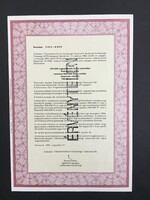 Bankár Tőkebefektetési és Gazdasági Tanácsadó Kft. Kötvény 1993.