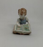 Herendi porcelán mesekönyvet olvasó kislány!