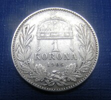 RRR 1 ezüst KORONA 1906 (!) Ferenc József RRR!