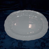 Herendi porcelán nagy sültes kínáló tál, fehér.