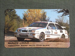 Kártyanaptár,Maruzsi László Ford Sierra Rally autó ,1991   (9)