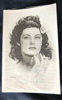 1942 KARÁDY KATALIN SZÍNÉSZ MOZI SZTÁR DÍVA AUTOGRÁF SAJÁTKEZÜLEG ALÁÍRT DEDIKÁLT FOTÓLAP FÓLIÁZOTT